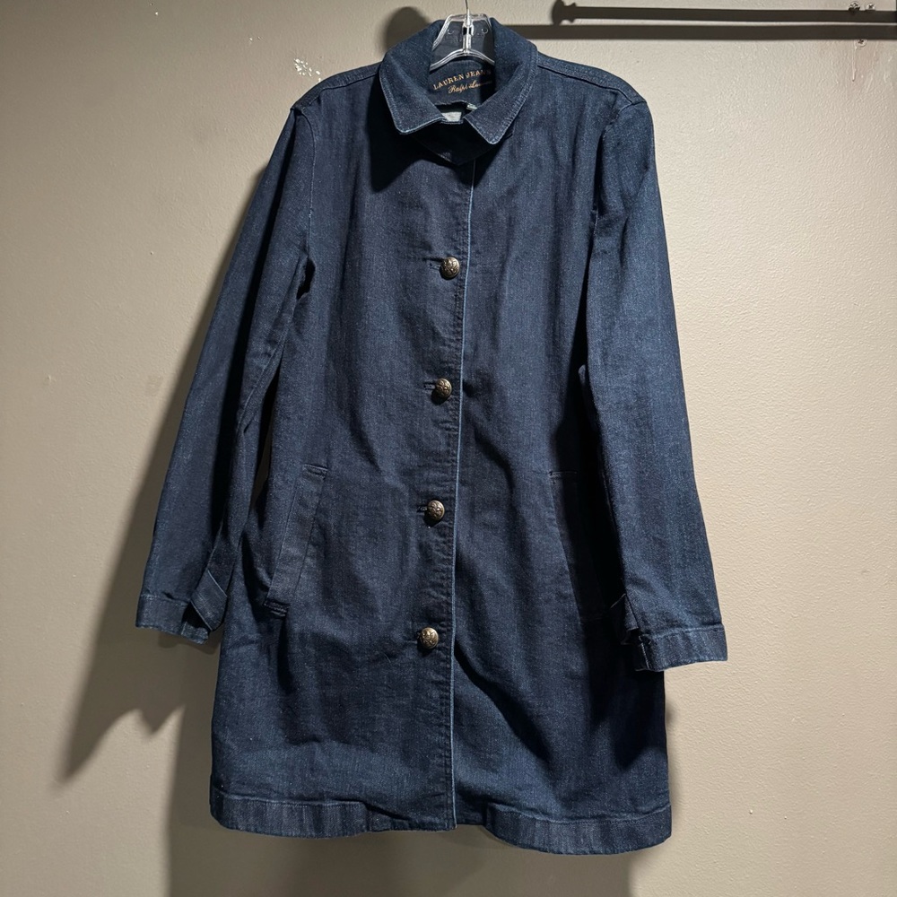 Lauren Jeans Co. Ralph Lauren Denim Barn Jacket Chore Coat Duster  XL